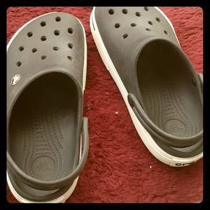 Black and white crocs